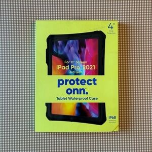 Protect onn Waterproof Tablet Case for iPad Pro 2021 3rd Gen 11" Screen. NEW